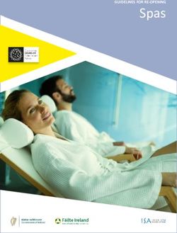 Spas GUIDELINES FOR RE-OPENING - Fota Island Resort