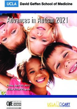 Advances in Autism 2021 - A Live Virtual Program Friday, April 30, 2021