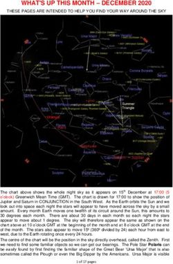 WHAT'S UP THIS MONTH - DECEMBER 2020 - Newbury Astronomical Society