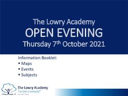 OPEN EVENING Thursday 7th October 2021 - The Lowry Academy - The Lowry ...