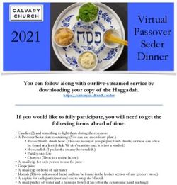 Virtual Passover Seder Dinner