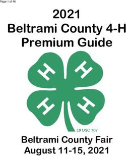 Beltrami County 4-H Premium Guide 2021 - Beltrami County Fair August 11-15, 2021