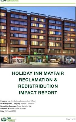 HOLIDAY INN MAYFAIR RECLAMATION & REDISTRIBUTION IMPACT REPORT