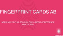 FINGERPRINT CARDS AB NEEDHAM VIRTUAL TECHNOLOGY & MEDIA CONFERENCE MAY 18, 2021