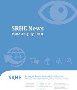 SRHE News Issue 33-July 2018 - Society for Research into Higher Education
