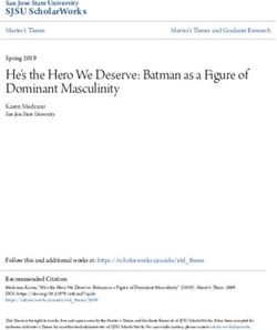 He's the Hero We Deserve: Batman as a Figure of Dominant Masculinity - SJSU ...
