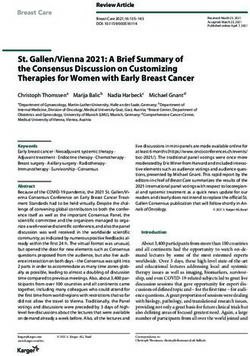 St. Gallen/Vienna 2021: A Brief Summary of the Consensus Discussion on Customizing Therapies for Women with Early Breast Cancer - Karger Publishers