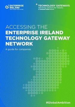 ENTERPRISE IRELAND TECHNOLOGY GATEWAY NETWORK - ACCESSING THE - #GlobalAmbition