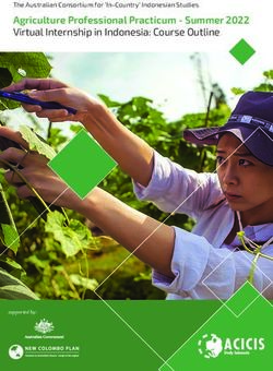 Agriculture Professional Practicum - Summer 2022 Virtual Internship in Indonesia: Course Outline - The Australian Consortium for 'In-Country' ...