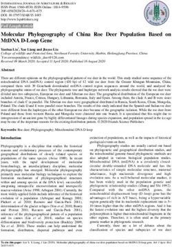 MOLECULAR PHYLOGEOGRAPHY OF CHINA ROE DEER POPULATION BASED ON MTDNA D-LOOP GENE