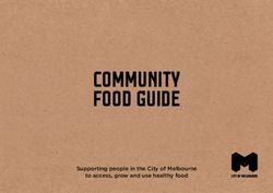 Community Food Guide Supporting people in the City of Melbourne to access, grow and use healthy food