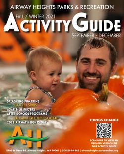 AIRWAY HEIGHTS PARKS & RECREATION - FALL / WINTER 2021
