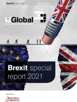 Brexit special report 2021 - Special Report 2021 Project Finance & Infrastructure Journal - IJGlobal