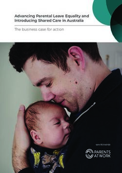 Advancing Parental Leave Equality and Introducing Shared Care in Australia - The business case for action - Parents At Work