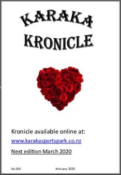 Kronicle available online at: www.karakasportspark.co.nz Next edition March 2020 - Karaka Community Event Centre
