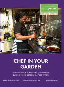 CHEF IN YOUR GARDEN OUR 19TH ANNUAL FUNDRAISING DINNER SERIES BUILDING A CONNECTED LOCAL FOOD SYSTEM