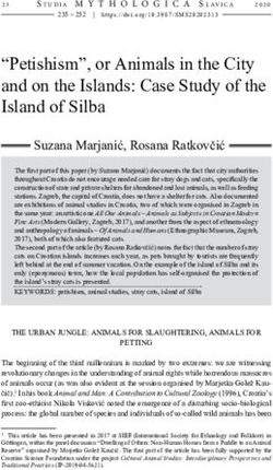 "Petishism", or Animals in the City and on the Islands: Case Study of the Island of Silba