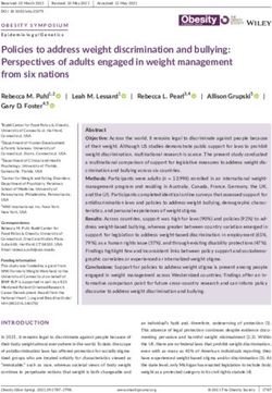 Policies to address weight discrimination and bullying: Perspectives of adults engaged in weight management from six nations