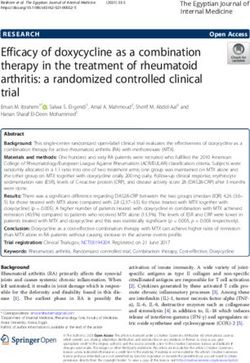Efficacy of doxycycline as a combination therapy in the treatment of rheumatoid arthritis: a randomized controlled clinical trial - The Egyptian ...