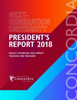 PRESIDENT'S REPORT 2018 - BOLDLY ADVANCING HIGH-IMPACT TEACHING AND RESEARCH - Concordia University