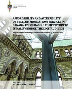 AFFORDABILITY AND ACCESSIBILITY OF TELECOMMUNICATIONS SERVICES IN CANADA: ENCOURAGING COMPETITION TO (FINALLY) BRIDGE THE DIGITAL DIVIDE