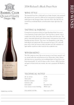 2014 Richard's Block Pinot Noir - WINE STYLE - Quails' Gate