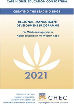 2021 CAPE HIGHER EDUCATION CONSORTIUM CREATING THE LEADING EDGE REGIONAL MANAGEMENT DEVELOPMENT PROGRAMME