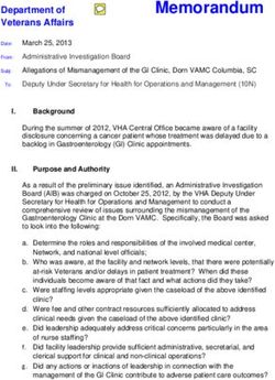 Departmentof Memorandum - Veterans Affairs