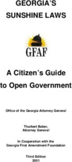 GEORGIA'S SUNSHINE LAWS - A Citizen's Guide to Open Government