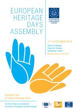 EUROPEAN HERITAGE DAYS ASSEMBLY - 17-19 OCTOBER 2018 Council of Europe Palais de l'Europe Strasbourg, France Meeting Room 9, 2nd floor - Conseil ...