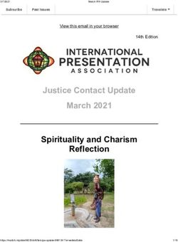 Justice Contact Update March 2021 Spirituality and Charism Reflection - View this email in your browser 14th Edition