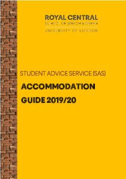 Accommodation Guide 2019/20 - Student Advice Service (SAS) - Central School of Speech and Drama