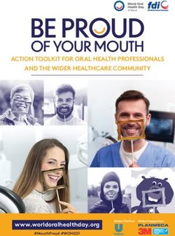 BE PROUD OF YOUR MOUTH - ACTION TOOLKIT FOR ORAL HEALTH PROFESSIONALS AND THE WIDER HEALTHCARE COMMUNITY