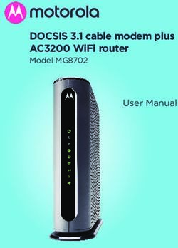 DOCSIS 3.1 CABLE MODEM PLUS AC3200 WIFI ROUTER - MODEL MG8702 USER MANUAL
