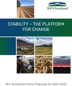 STABILITY - THE PLATFORM FOR CHANGE - NFU Scotland's Policy Proposals for 2021-2024