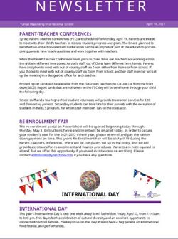 NEWSLETT ER - Yantai Huasheng International School