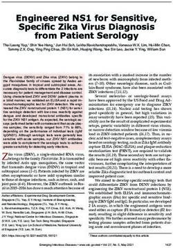 Engineered NS1 for Sensitive, Specifi c Zika Virus Diagnosis from Patient Serology