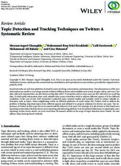 Review Article Topic Detection and Tracking Techniques on Twitter: A Systematic Review