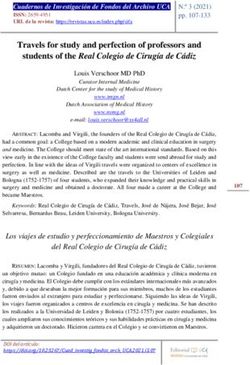 Travels for study and perfection of professors and students of the Real Colegio de Cirugía de Cádiz