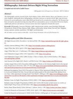 Bibliography: Internet-Driven Right-Wing Terrorism - Universiteit Leiden