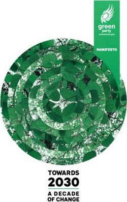 2030 TOWARDS A DECADE OF CHANGE - Green Party