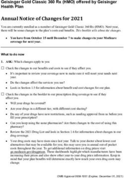 Annual Notice of Changes for 2021 - Geisinger Gold Classic 360 Rx (HMO) offered by Geisinger Health Plan