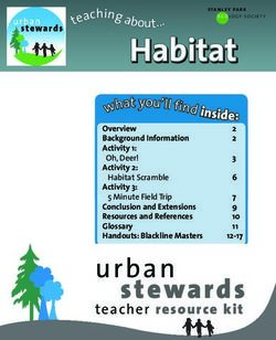 Habitat w h at you'll find inside: Stanley Park Ecology Society