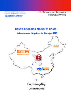 Online-Shopping Market in China - Adventurous Kingdom for Foreign SME - Lee, Hsiang-Ting
