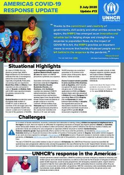 AMERICAS COVID-19 RESPONSE UPDATE - Global Focus