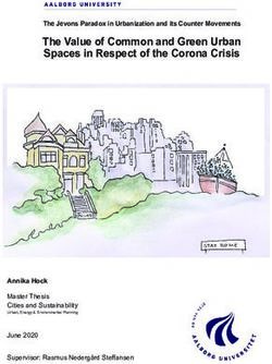 The Value of Common and Green Urban Spaces in Respect of the Corona Crisis