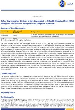 Coffee Day Enterprises Limited: Ratings downgraded to ICRA BB+(Negative) from ICRA BBB+@ and removed from Rating Watch with Negative ...
