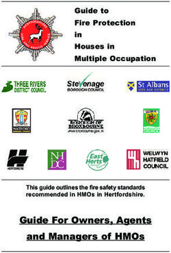 Guide For Owners, Agents and Managers of HMOs - Guide to Fire Protection in Houses in Multiple Occupation