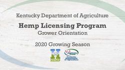 Hemp Licensing Program - Kentucky Department of Agriculture Grower Orientation 2020 Growing Season - The Kentucky Department of ...