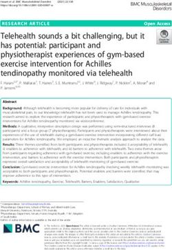 Telehealth sounds a bit challenging, but it has potential: participant and physiotherapist experiences of gym-based exercise intervention for ...